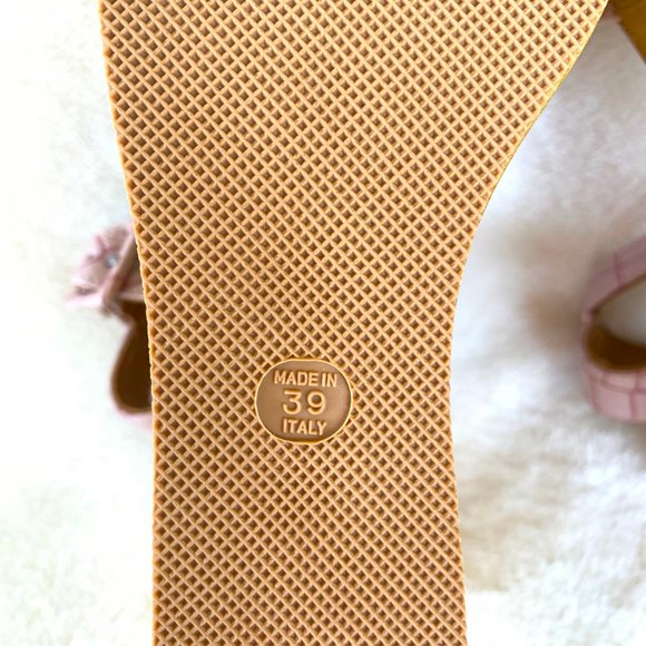 Steve Madden Pink Croc-Embossed Wedges - Picture 6 of 6